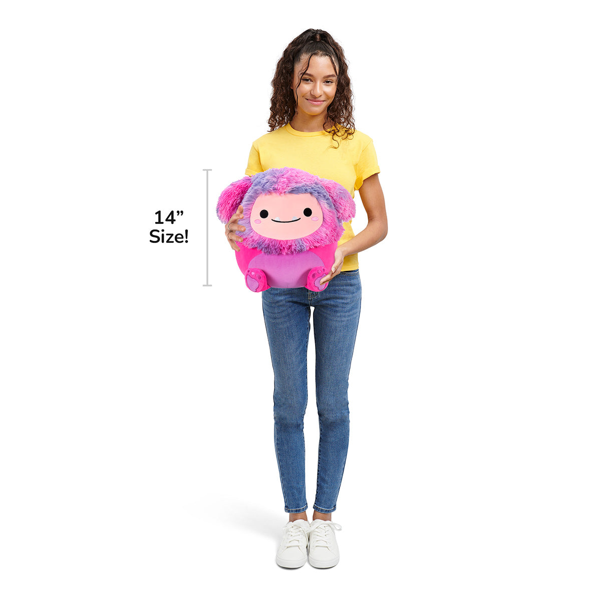 Squishmallows Premium | 14" Woxie Magenta Bigfoot | Jazwares