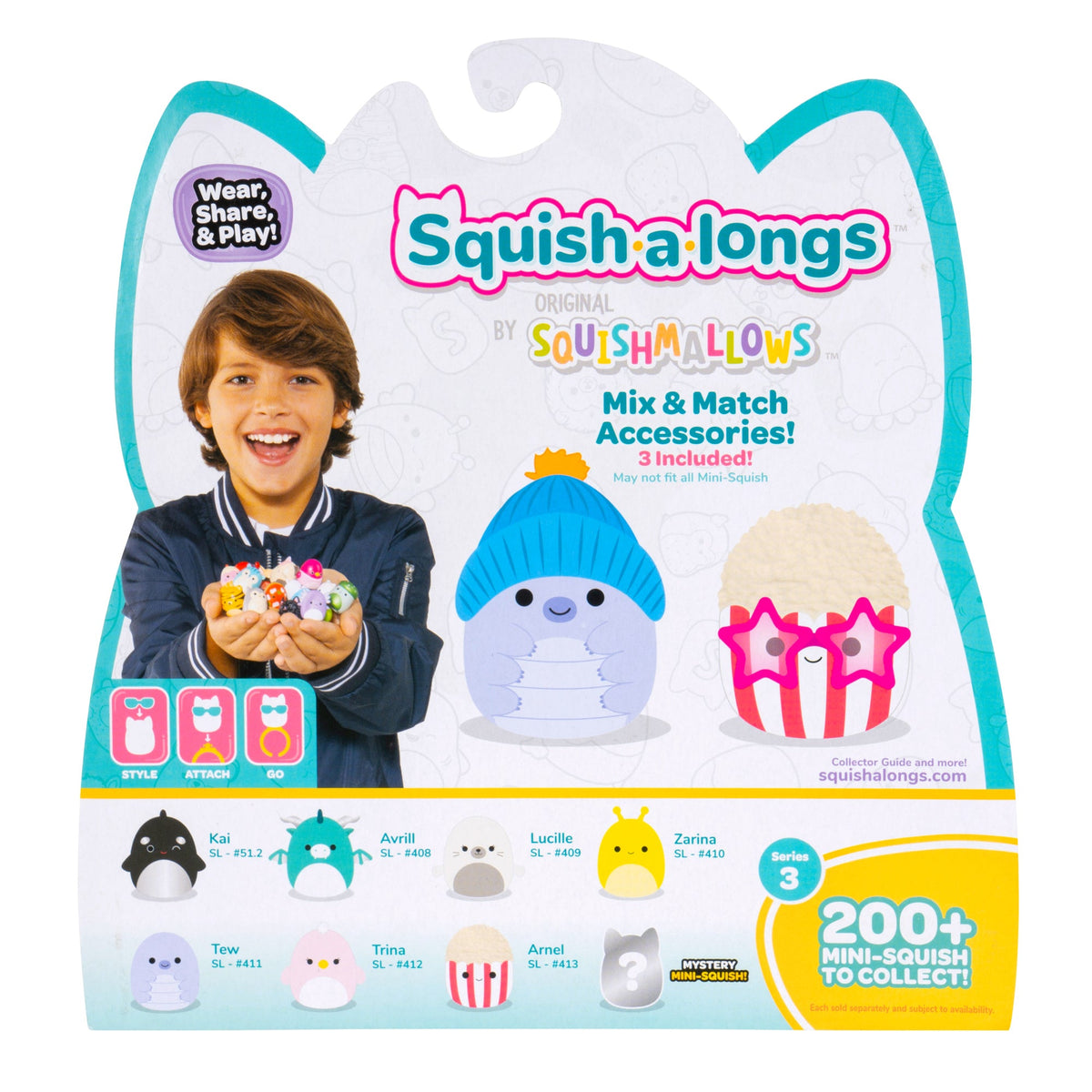 Squishmallows Top Pick | Squish-a-longs Mini-Squish 8-Pack Style 2 | Jazwares