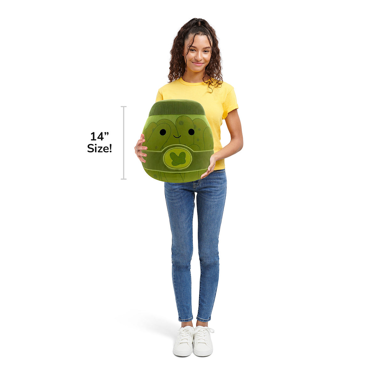 Squishmallows Hot Sale | 14" Zaid the Green Pickle Jar | Jazwares