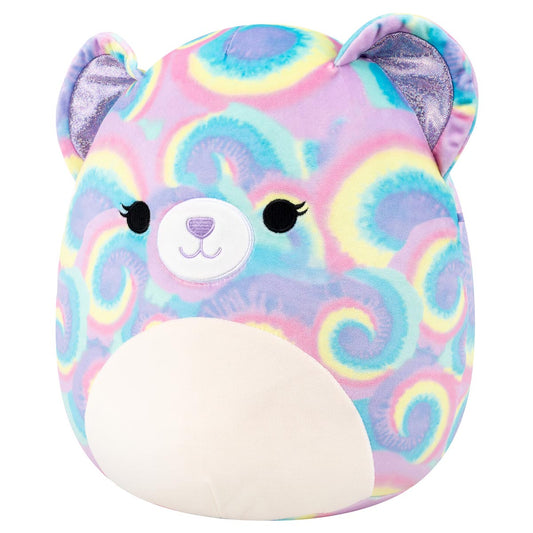 Squishmallows Quality | 12" Jonessa the Purple Psychedelic Tie-Dye Bear | Jazwares