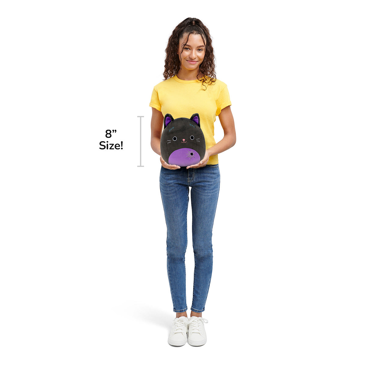 Squishmallows Exclusive | 8" Autumn the Black Cat with Purple Belly | Jazwares