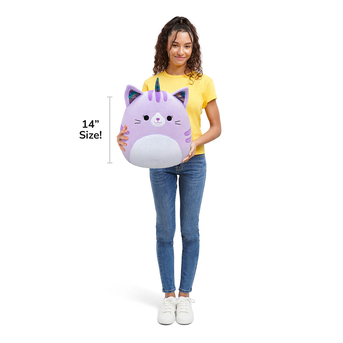 Squishmallows Everyday | 14" Analea the Purple Caticorn | Jazwares