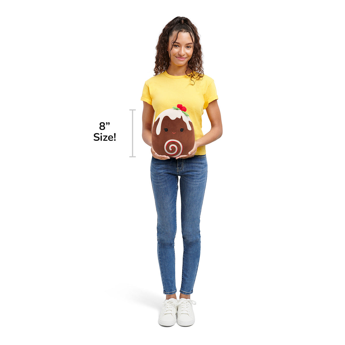 Squishmallows Smart Buy | 8" Fleur the Yule Log with Holly | Jazwares