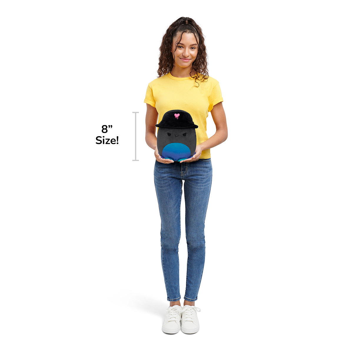 Squishmallows Best Price | 8" Yoko the Charcoal Grey Octopus with Bucket Hat | Jazwares