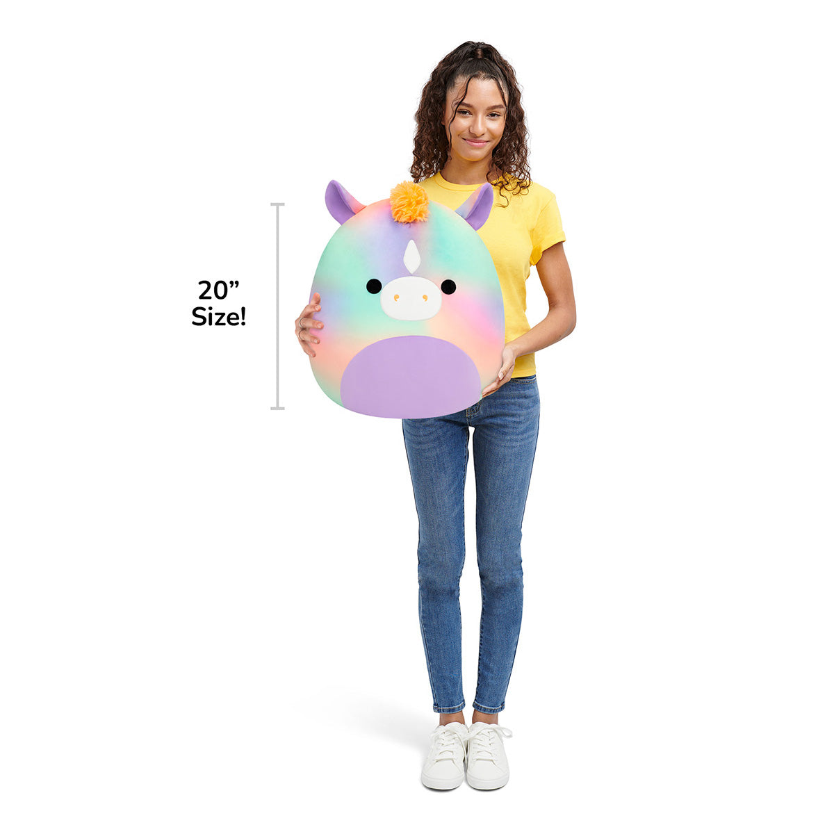 Squishmallows Latest | 20" Ares the Rainbow Mystical Horse | Jazwares