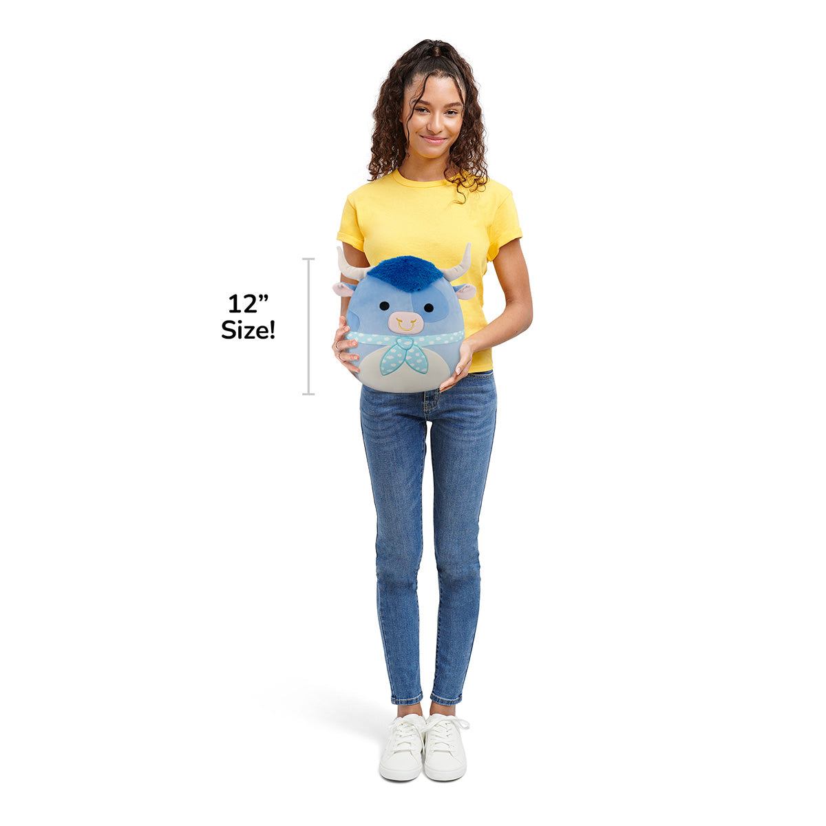 Squishmallows Hot Sale | 12" Bermayeh the Blue Bull with Ascot | Jazwares