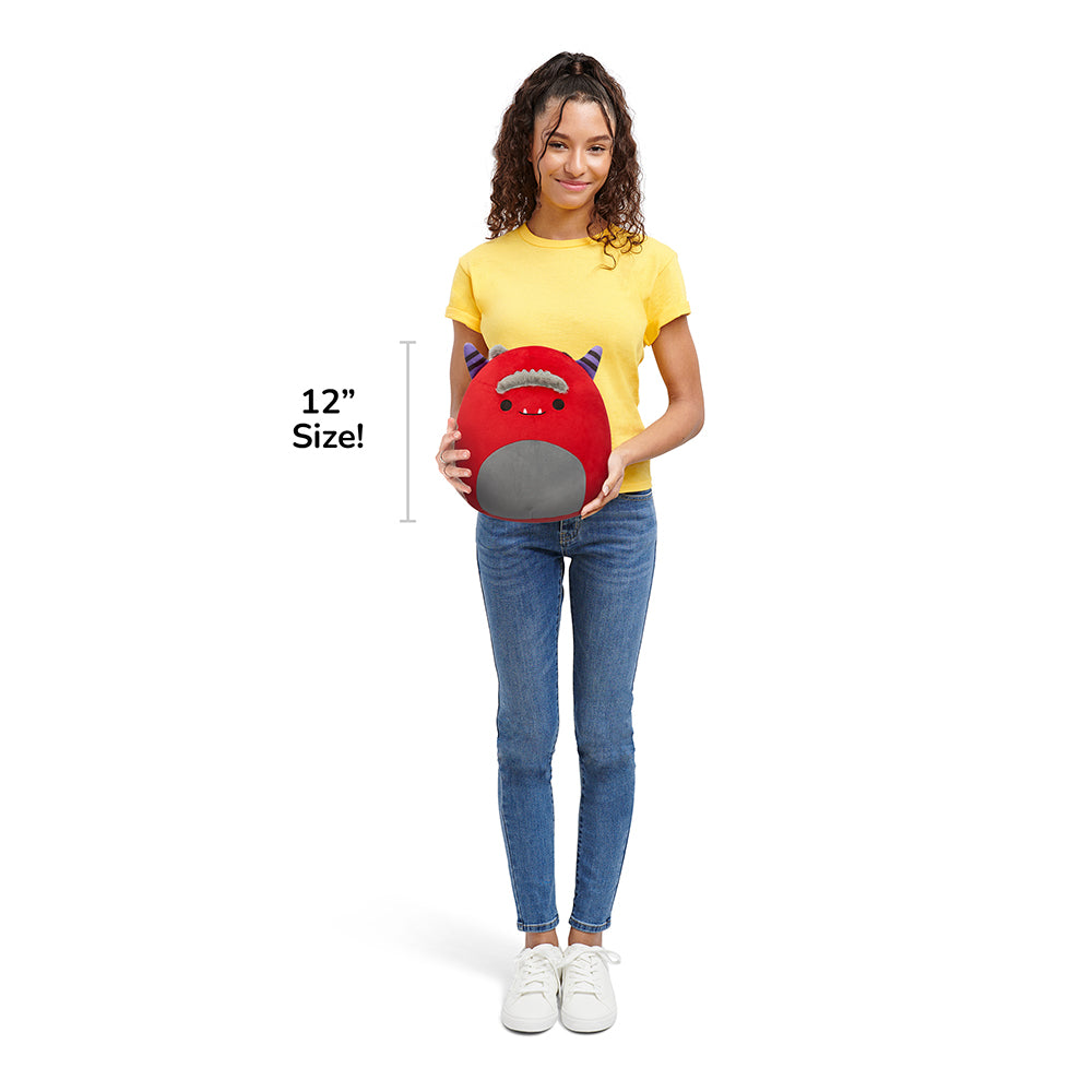 Squishmallows Trusted | 12" Jeb the Burgundy Monster | Jazwares