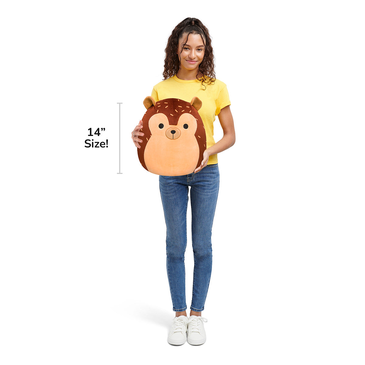 Squishmallows Essential | 14" Hans the Brown Hedgehog | Jazwares