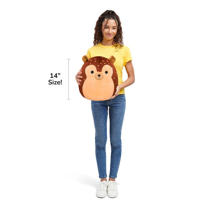 Squishmallows Essential | 14" Hans the Brown Hedgehog | Jazwares