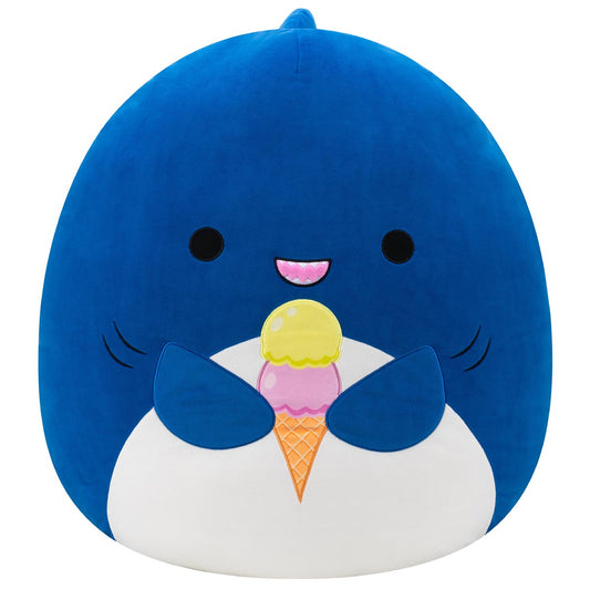 Squishmallows Exclusive | 20" Mav the Blue Shark Holding Ice Cream | Jazwares