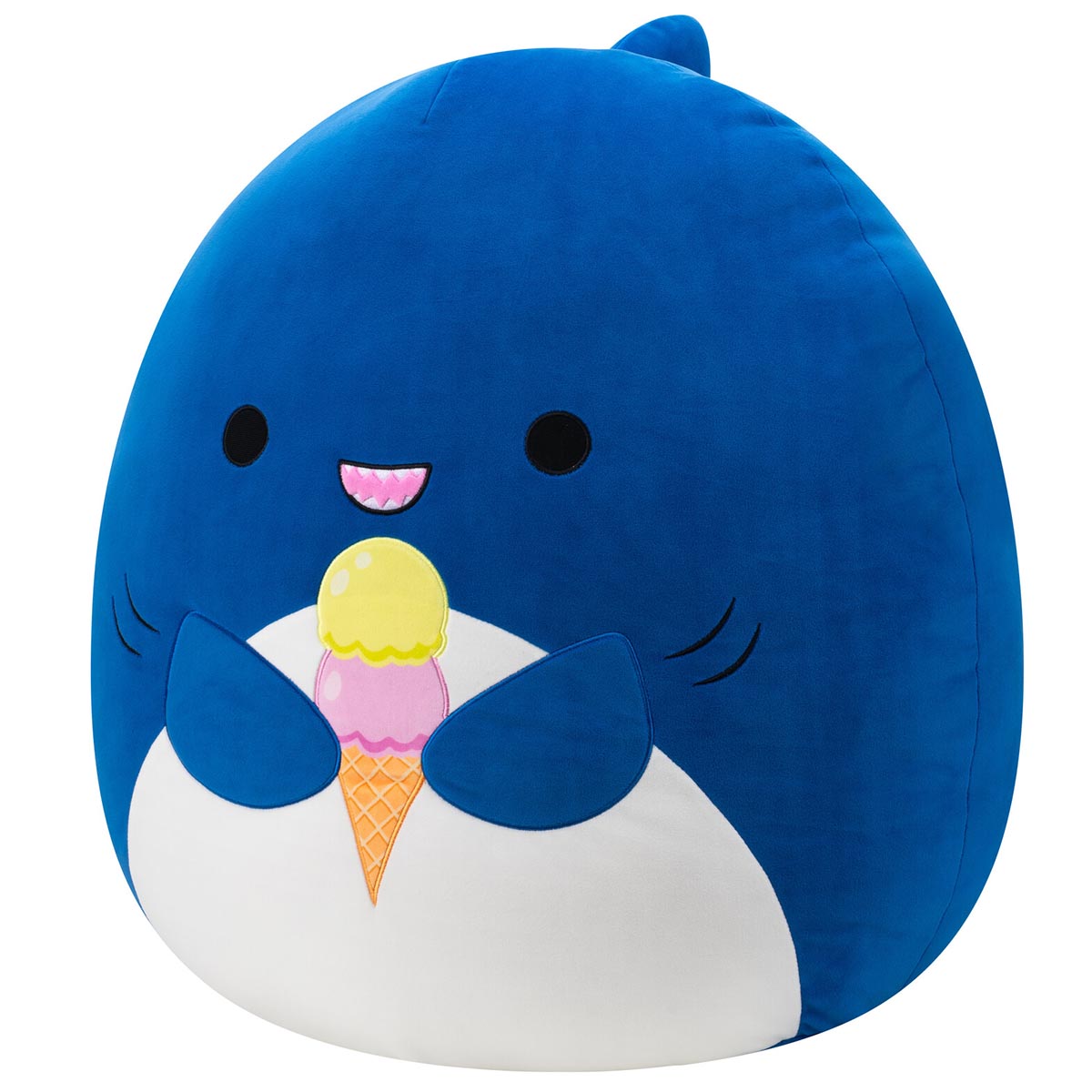 Squishmallows Exclusive | 20" Mav the Blue Shark Holding Ice Cream | Jazwares