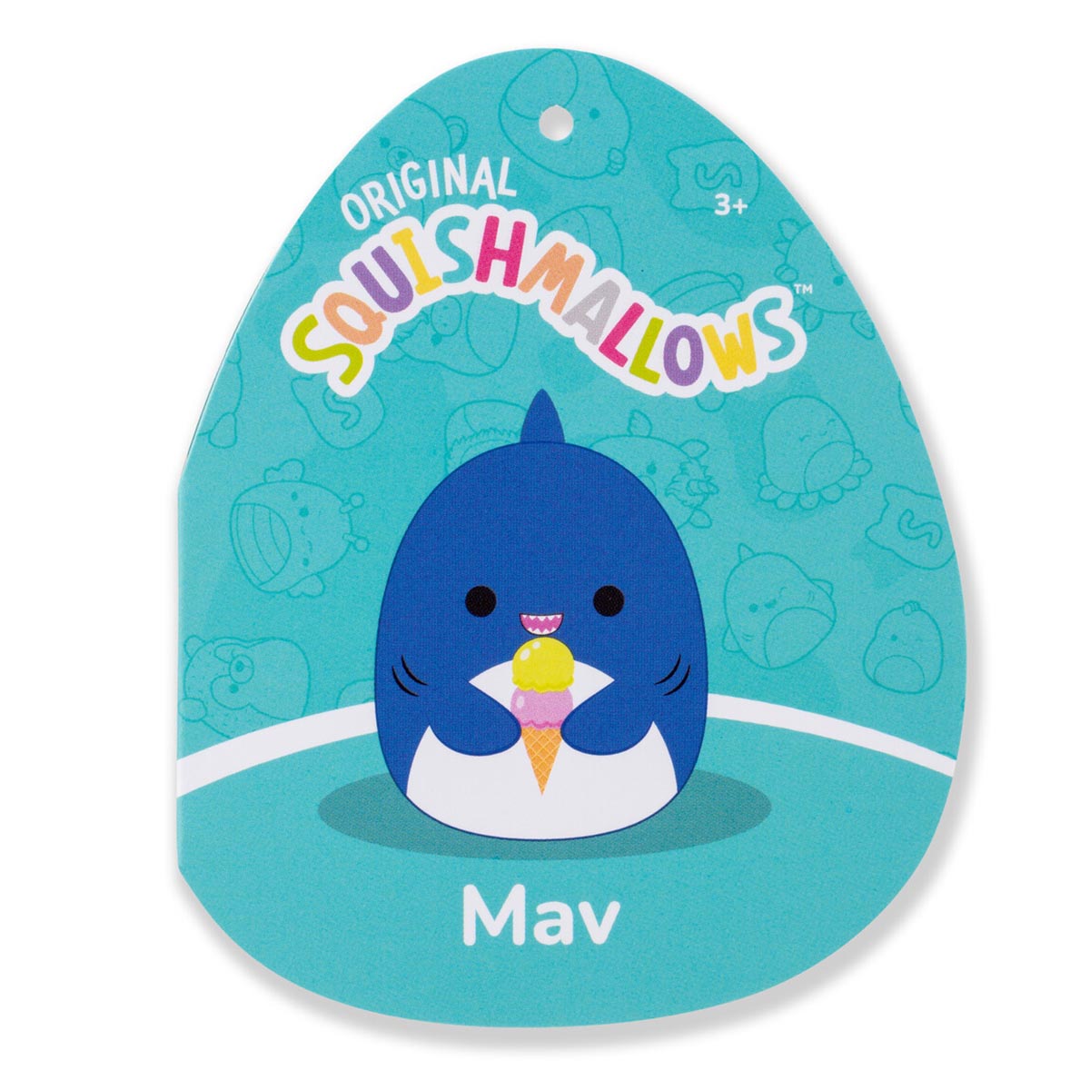 Squishmallows Exclusive | 20" Mav the Blue Shark Holding Ice Cream | Jazwares