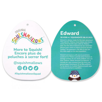 Squishmallows Classic | 5" Edward the Bald Eagle with Bucket Hat | Jazwares
