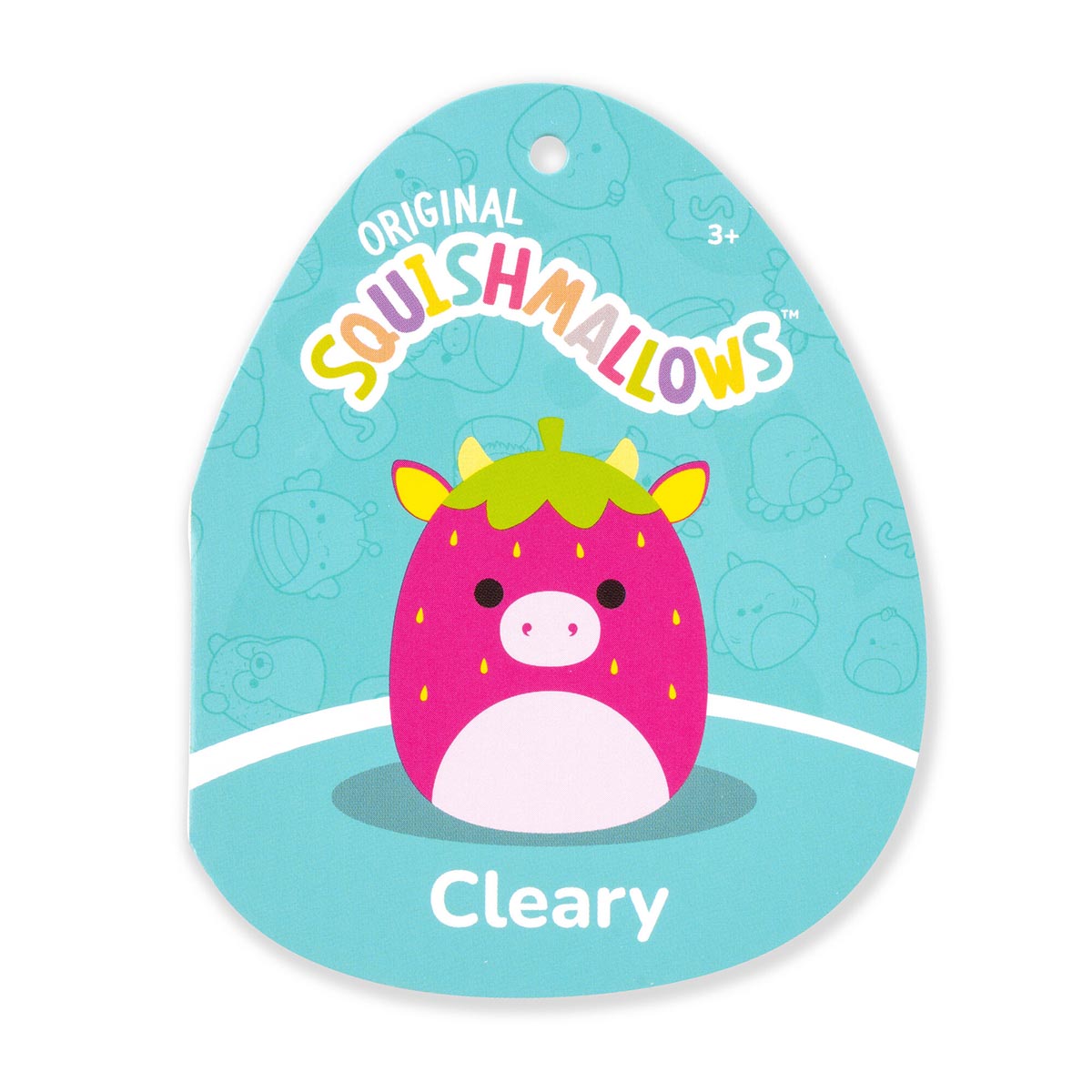 Squishmallows Classic | 12" Cleary the Hot Pink Strawberry Cow | Jazwares