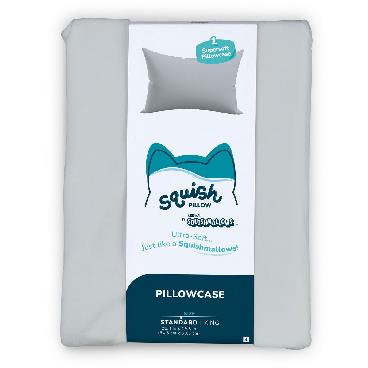Squishmallows Best Price | SquishPillow Pillow Case Light Slumber Grey | Jazwares