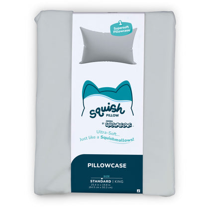 Squishmallows Best Price | SquishPillow Pillow Case Light Slumber Grey | Jazwares