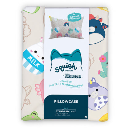 Squishmallows Essential | SquishPillow Pillow Case Restie Besties | Jazwares