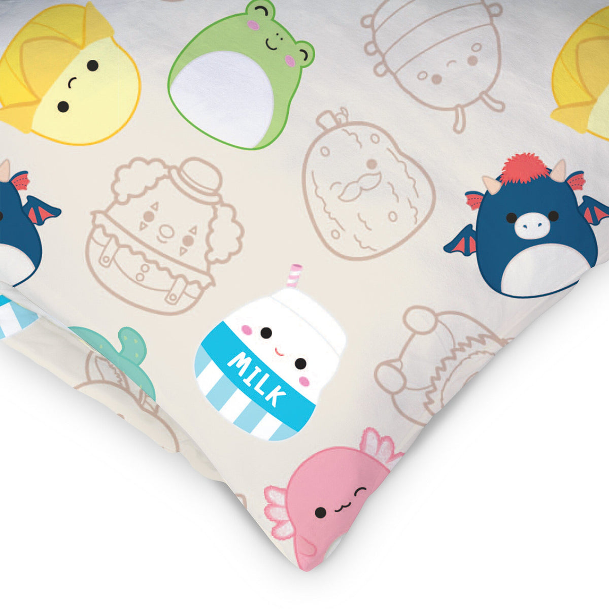 Squishmallows Essential | SquishPillow Pillow Case Restie Besties | Jazwares
