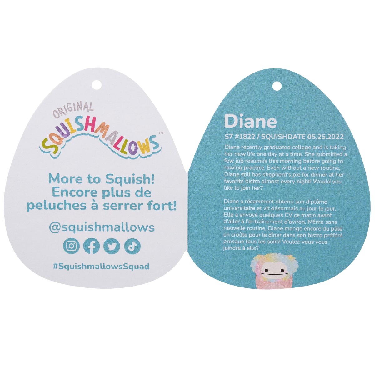 Squishmallows Signature | 20" Diane the Peach Bigfoot | Jazwares