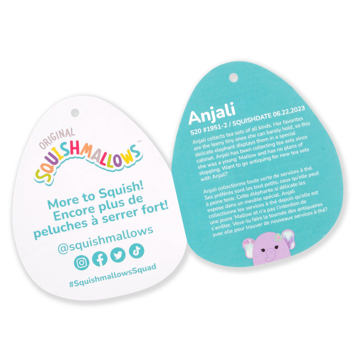 Squishmallows Everyday | 20" Anjali the Purple Elephant | Jazwares
