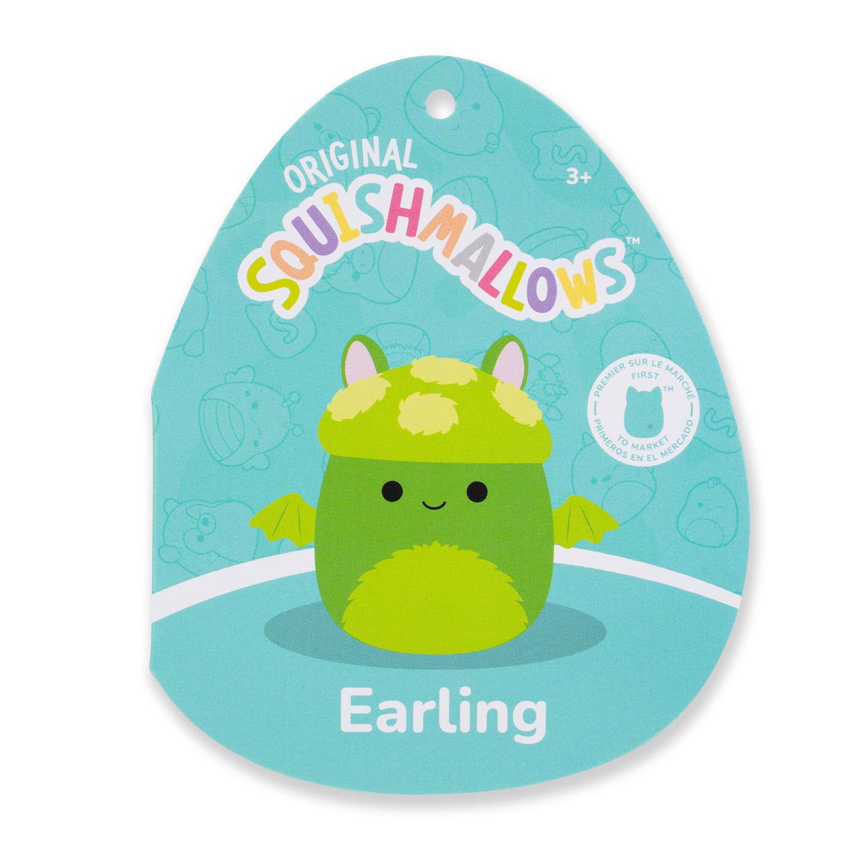 Squishmallows Everyday | 14" Earling the Neon Green Mushroom Bat | Jazwares