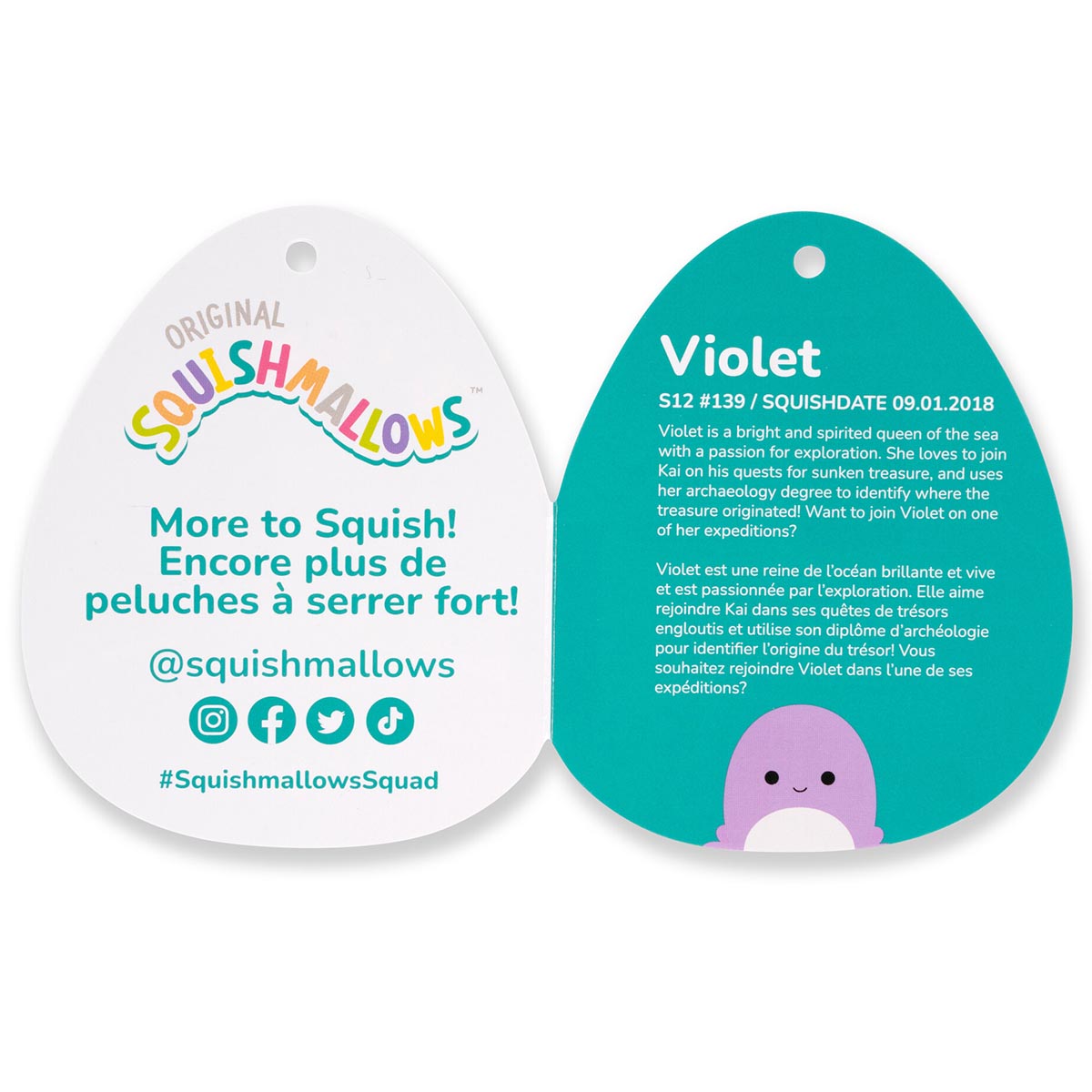 Squishmallows Great Value | 16" Violet the Purple Octopus | Jazwares