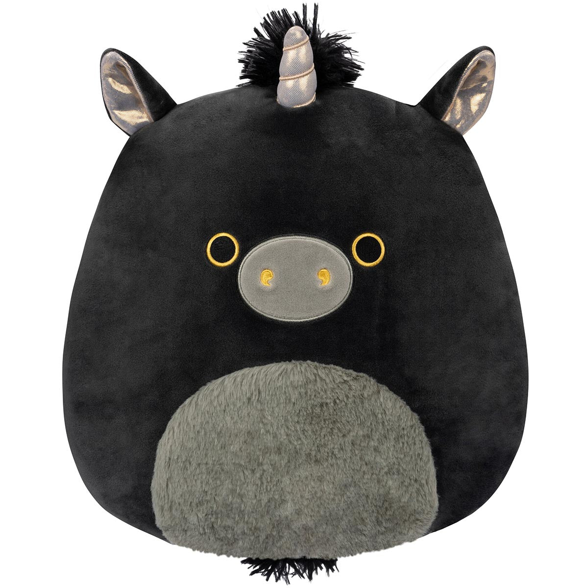 Squishmallows Great Value | 12" Nicolita the Black and Gold Unicorn | Jazwares