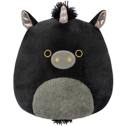 Squishmallows Great Value | 12" Nicolita the Black and Gold Unicorn | Jazwares
