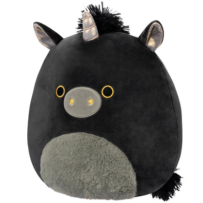 Squishmallows Great Value | 12" Nicolita the Black and Gold Unicorn | Jazwares