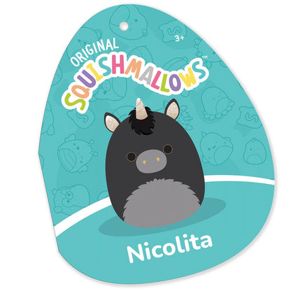Squishmallows Great Value | 12" Nicolita the Black and Gold Unicorn | Jazwares