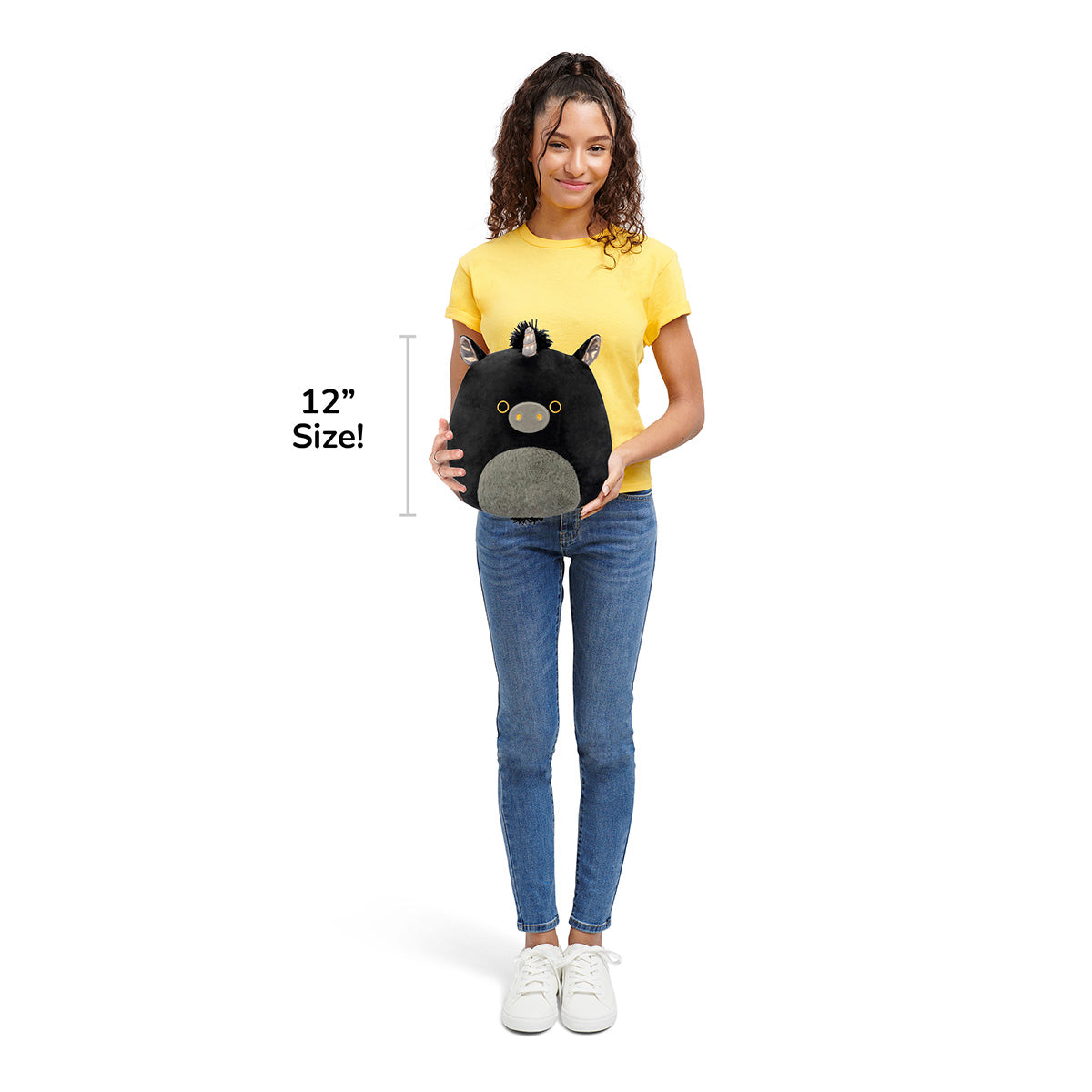 Squishmallows Great Value | 12" Nicolita the Black and Gold Unicorn | Jazwares