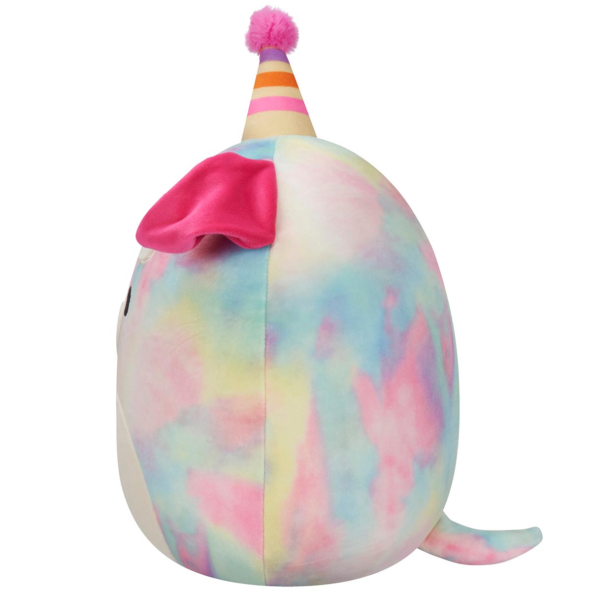 Squishmallows Customer Favorite | 12" Delenne the Rainbow Tie-Dye Dog With Party Hat | Jazwares