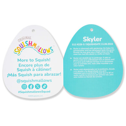 Squishmallows Smart Buy | 12" Skyler the Black and White Skunk Bat | Jazwares