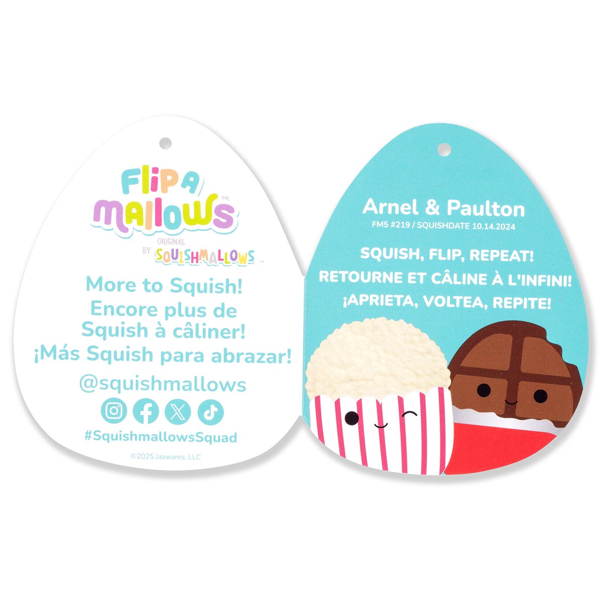 Squishmallows Best Seller | 5" Arnel & Paulton FlipAMallows | Jazwares