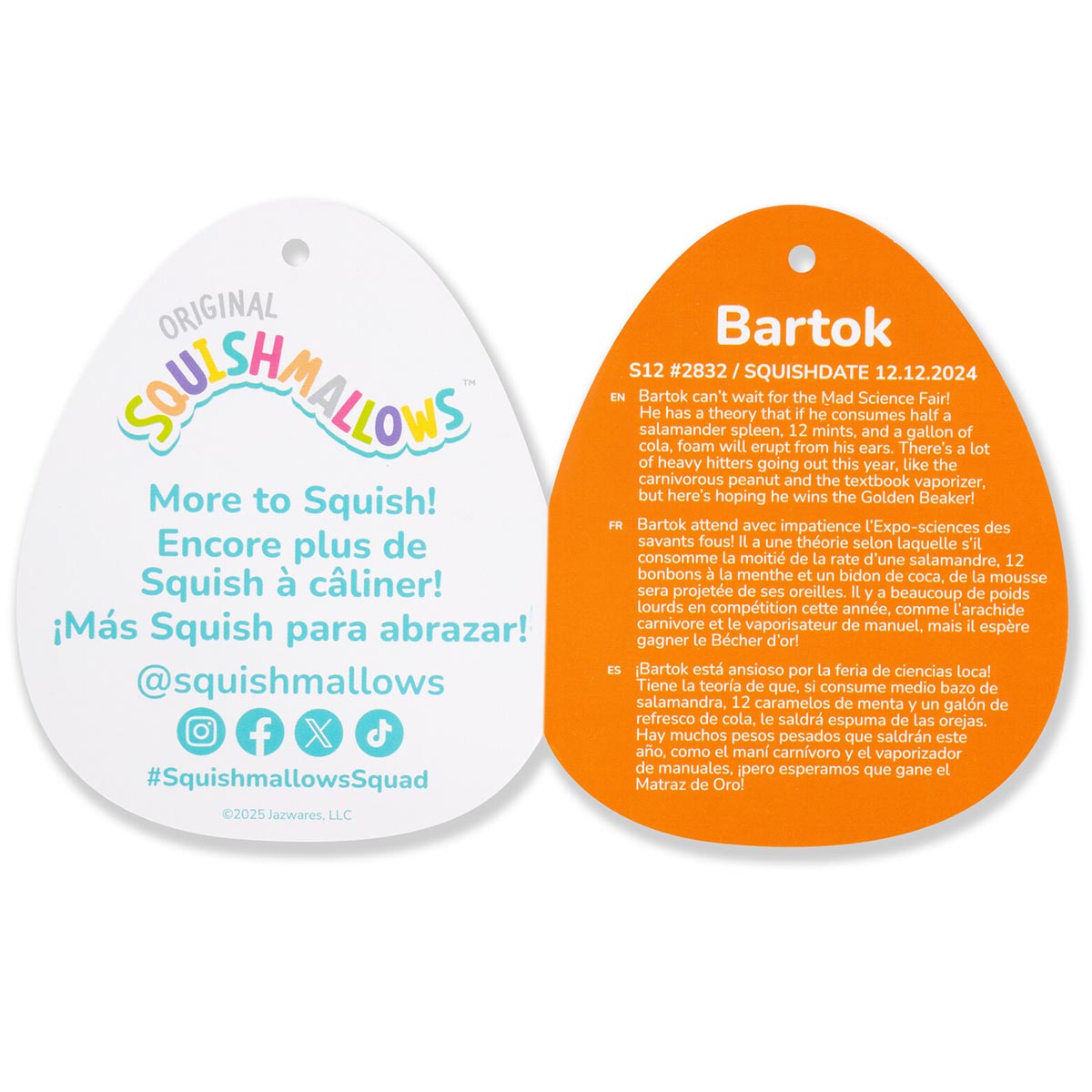 Squishmallows Signature | 12" Bartok the Green Monster Latte | Jazwares