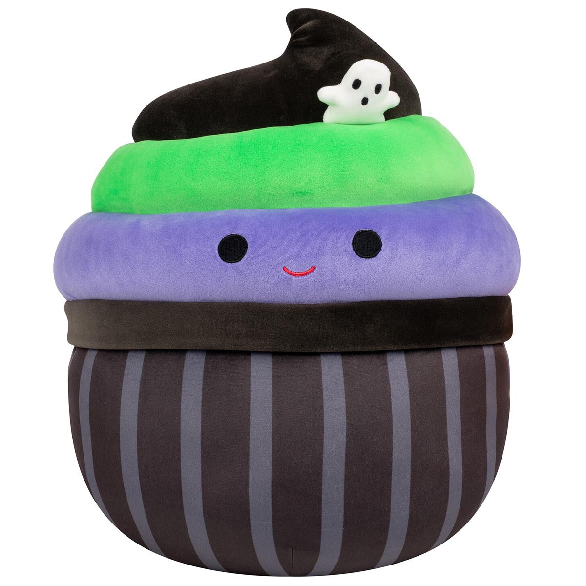 Squishmallows Everyday | 12" Kurt the Black Cupcake With Green and Purple Frosting | Jazwares
