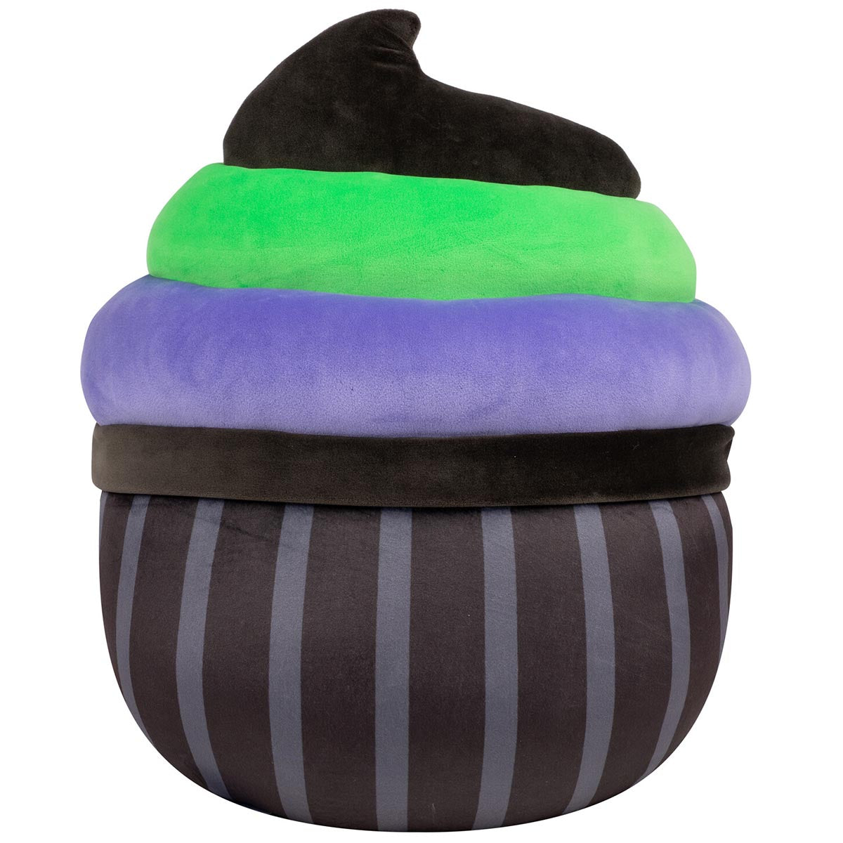 Squishmallows Everyday | 12" Kurt the Black Cupcake With Green and Purple Frosting | Jazwares