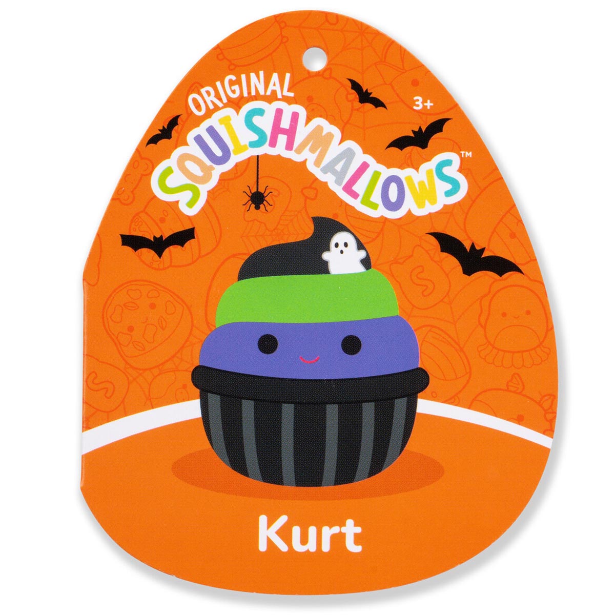 Squishmallows Everyday | 12" Kurt the Black Cupcake With Green and Purple Frosting | Jazwares