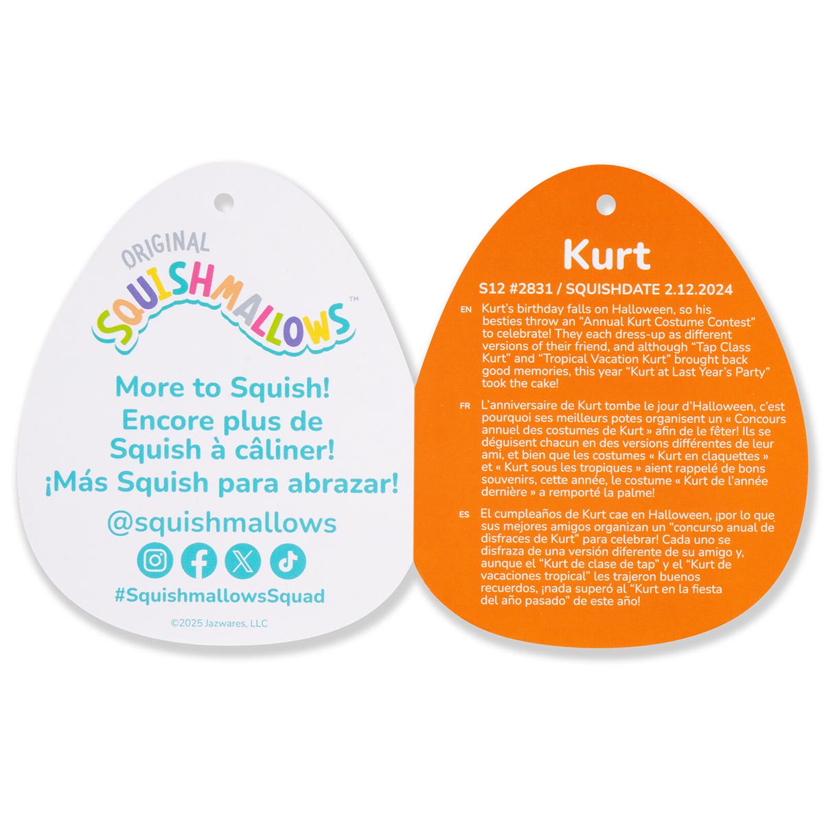 Squishmallows Everyday | 12" Kurt the Black Cupcake With Green and Purple Frosting | Jazwares