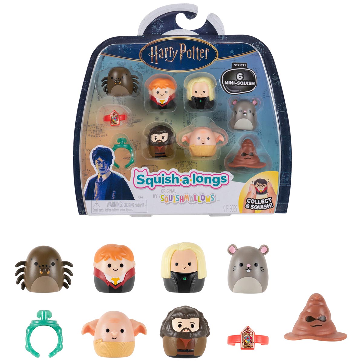 Squishmallows Exclusive | Squish-a-longs “Harry Potter” 6-Pack Style 2 | Jazwares