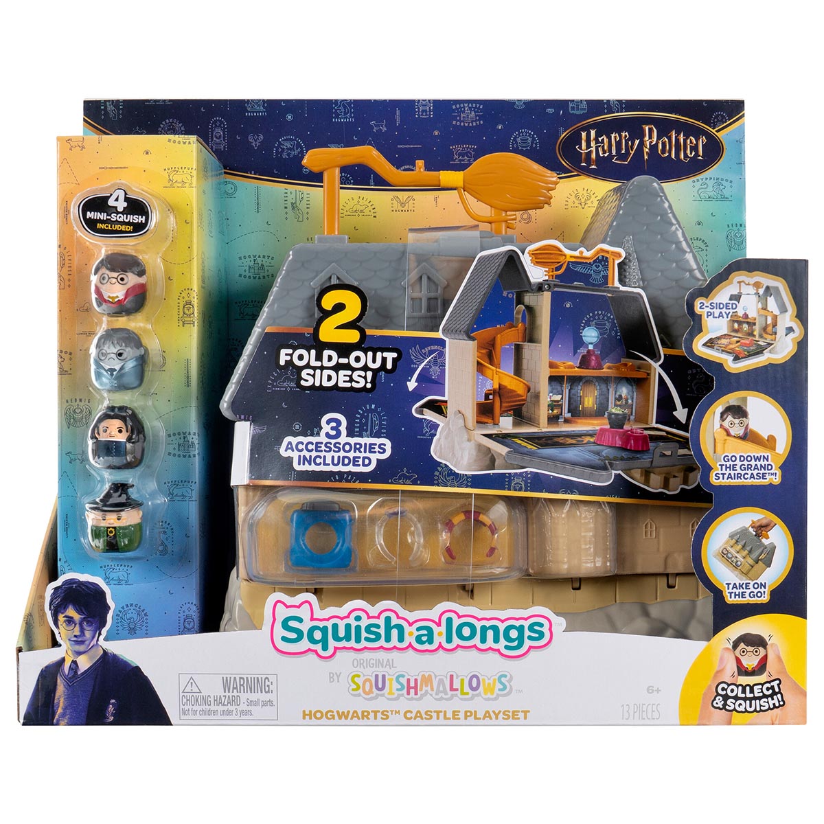 Squishmallows Essential | Squish-a-longs “Harry Potter” Hogwarts Castle Playset | Jazwares