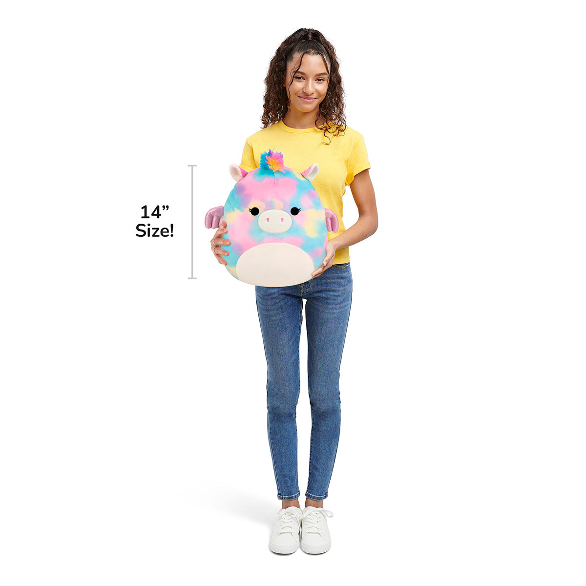 Squishmallows Special Offer | 14" Jaime the Rainbow Tie-Dye Pegasus | Jazwares
