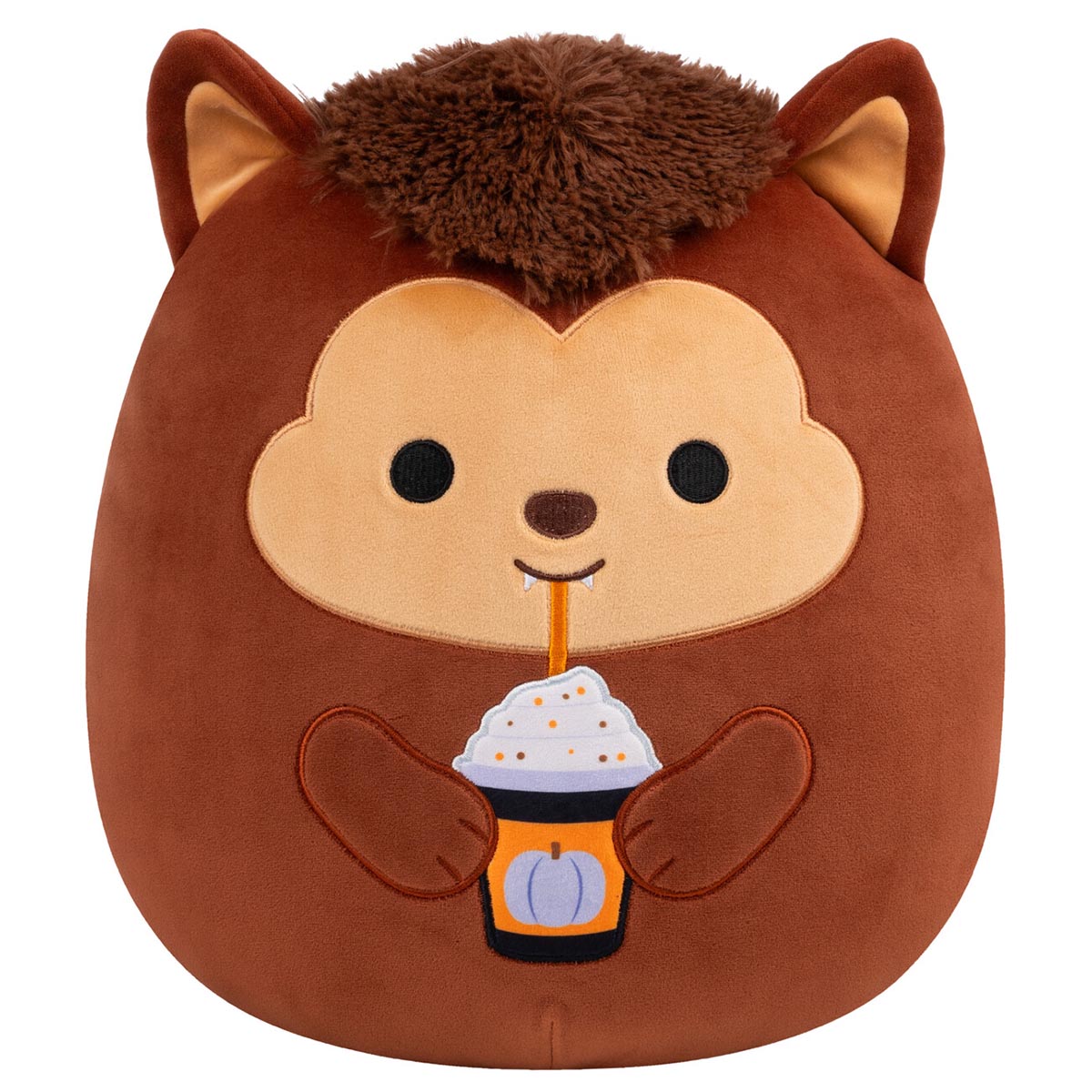 Squishmallows Latest | 12" Wade the Brown Werewolf Holding Purple Frappe | Jazwares