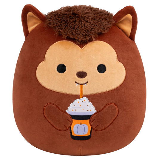 Squishmallows Latest | 12" Wade the Brown Werewolf Holding Purple Frappe | Jazwares