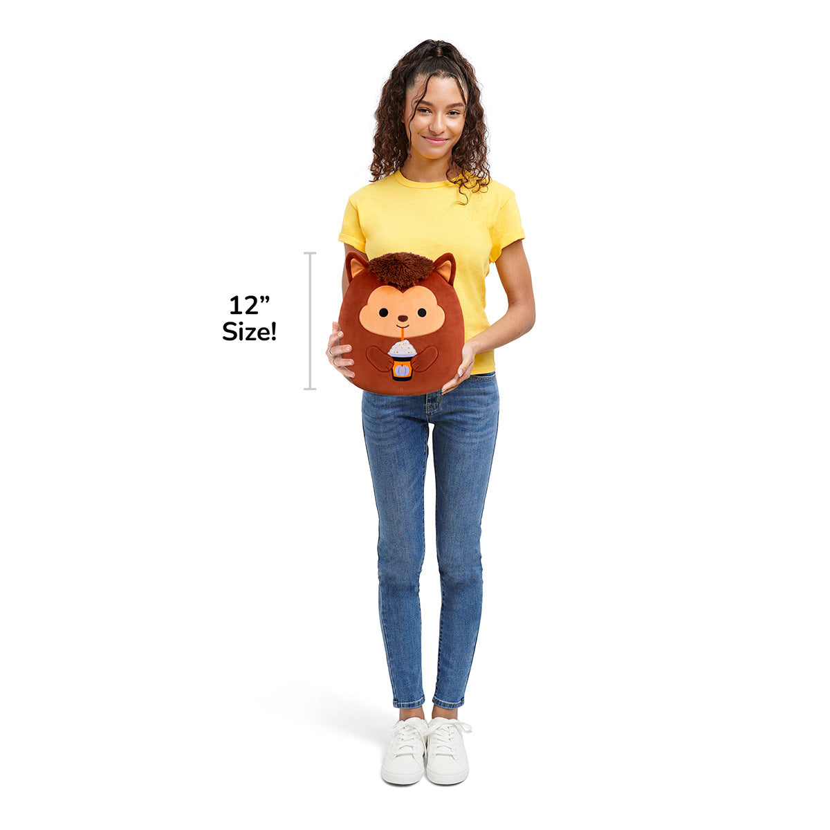 Squishmallows Latest | 12" Wade the Brown Werewolf Holding Purple Frappe | Jazwares