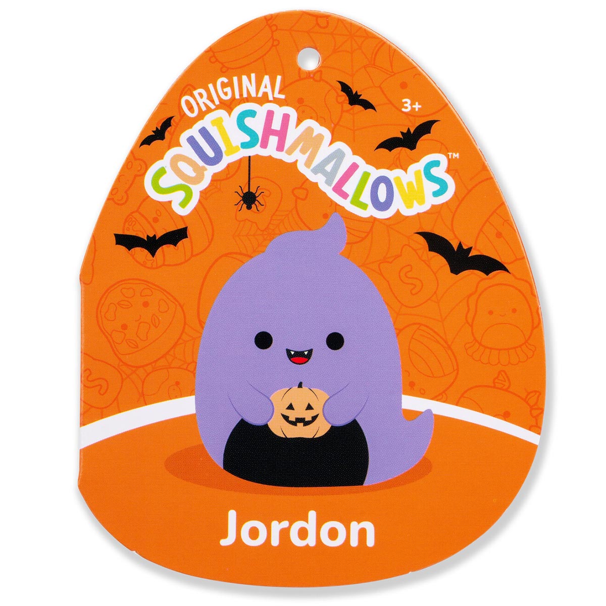 Squishmallows Discount | 12" Jordon the Purple Ghost Holding Jack O'Lantern | Jazwares