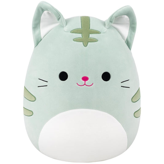 Squishmallows Sale | 16" Chase the Green Tabby Cat | Jazwares