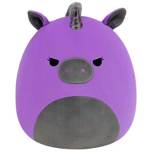 Squishmallows Best Seller | 14" Velocity the Purple and Black Unicorn | Jazwares
