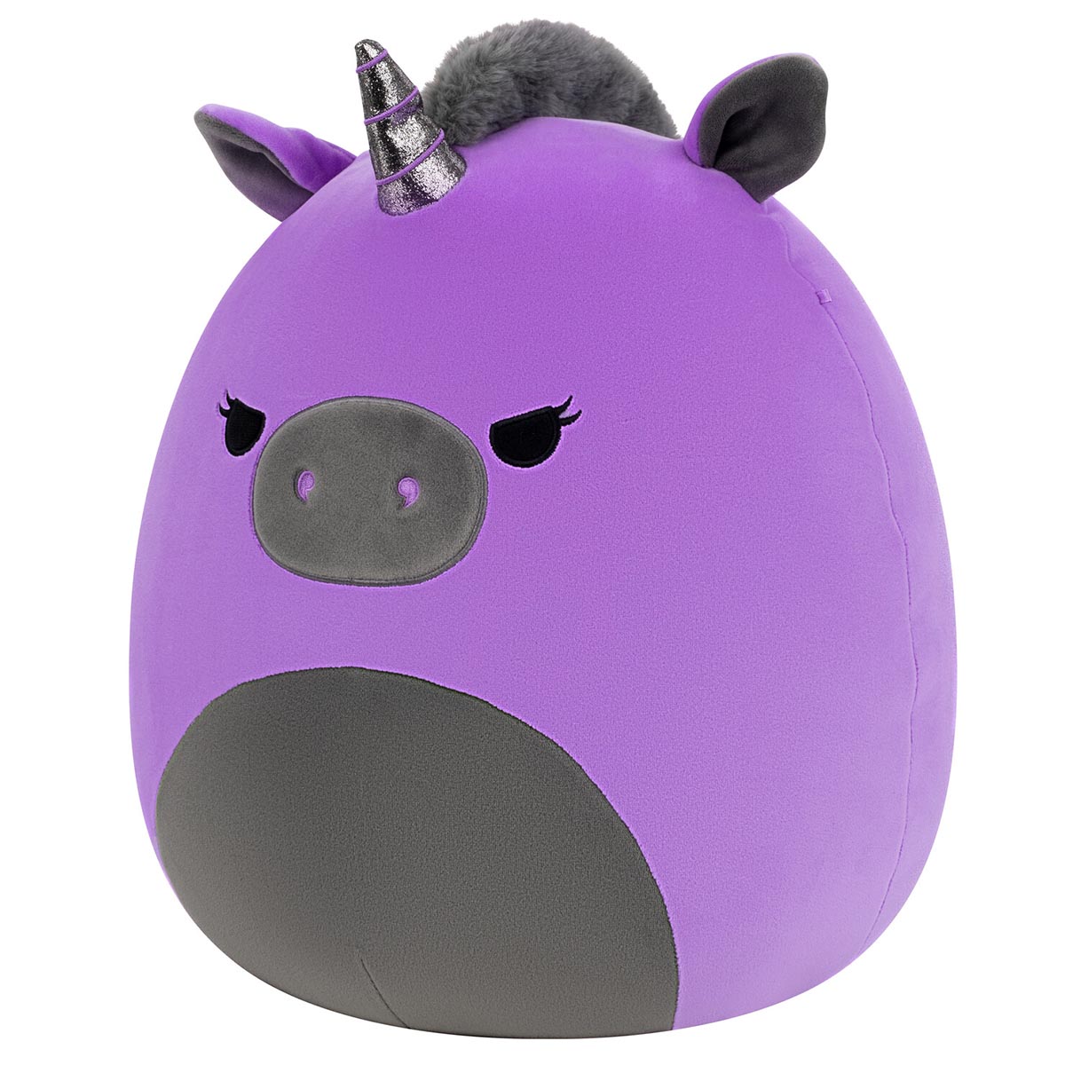 Squishmallows Best Seller | 14" Velocity the Purple and Black Unicorn | Jazwares