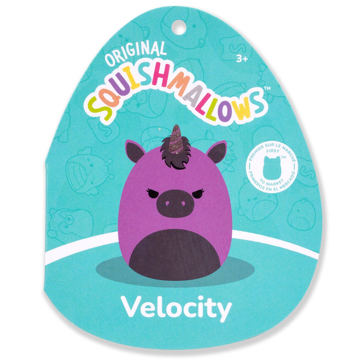 Squishmallows Best Seller | 14" Velocity the Purple and Black Unicorn | Jazwares